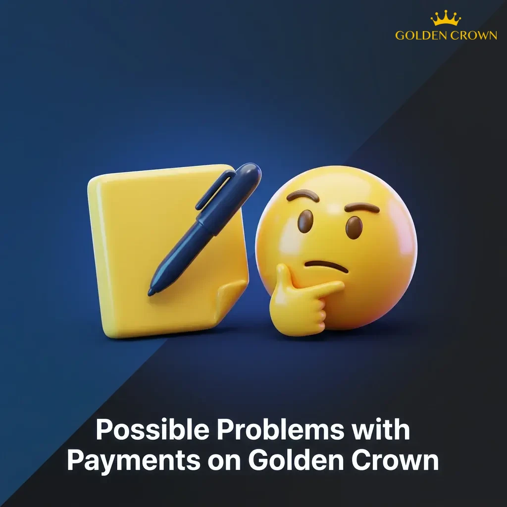 Person struggling with online casino payment issues, showing error screens for deposits and withdrawals on Golden Crown.