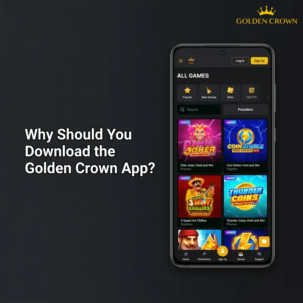 Golden Crown app features: fast betting, casino games, crypto payments, live notifications, secure platform