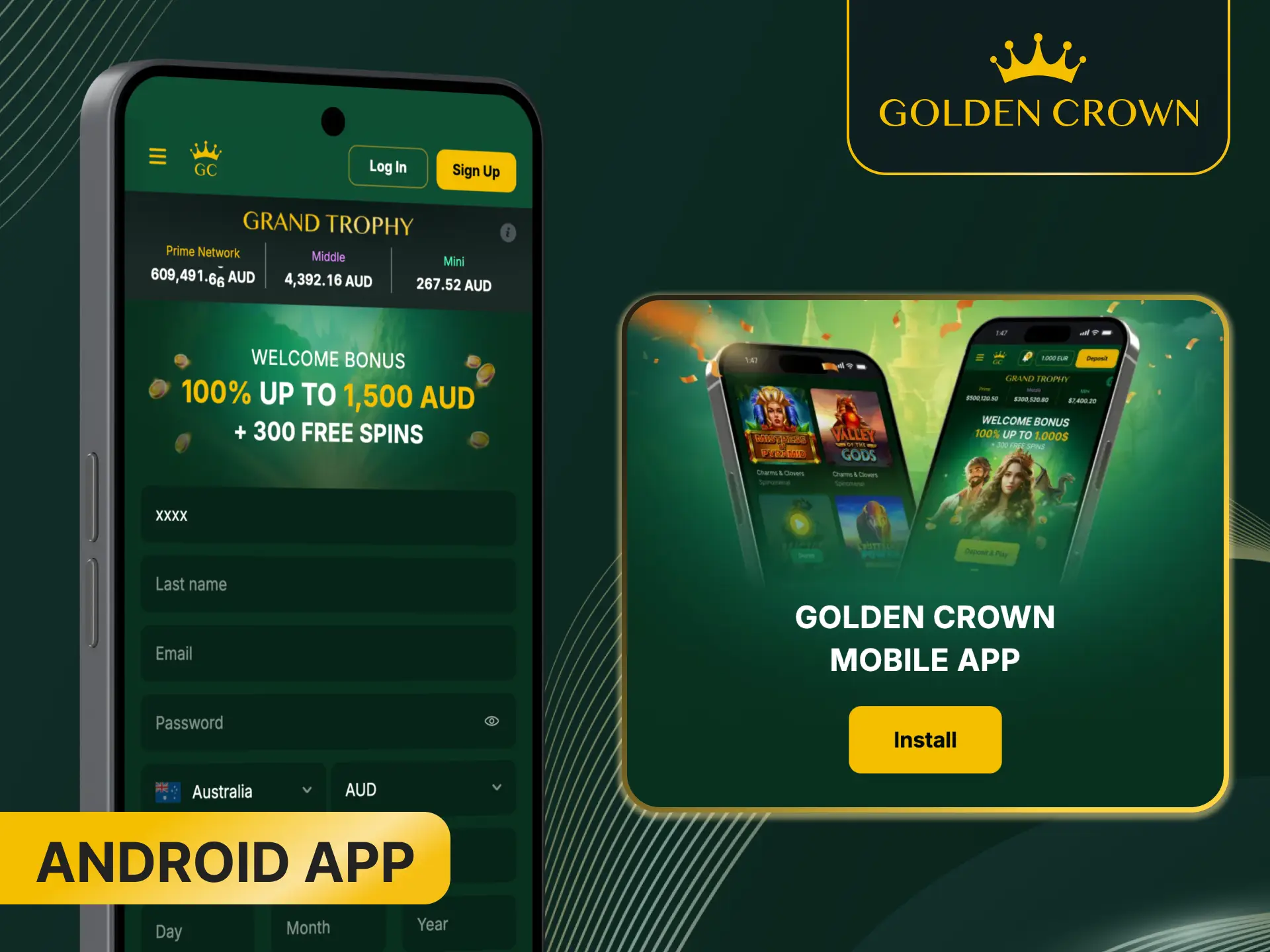 Download the Golden Crown Android app for a seamless mobile gaming experience on the go.